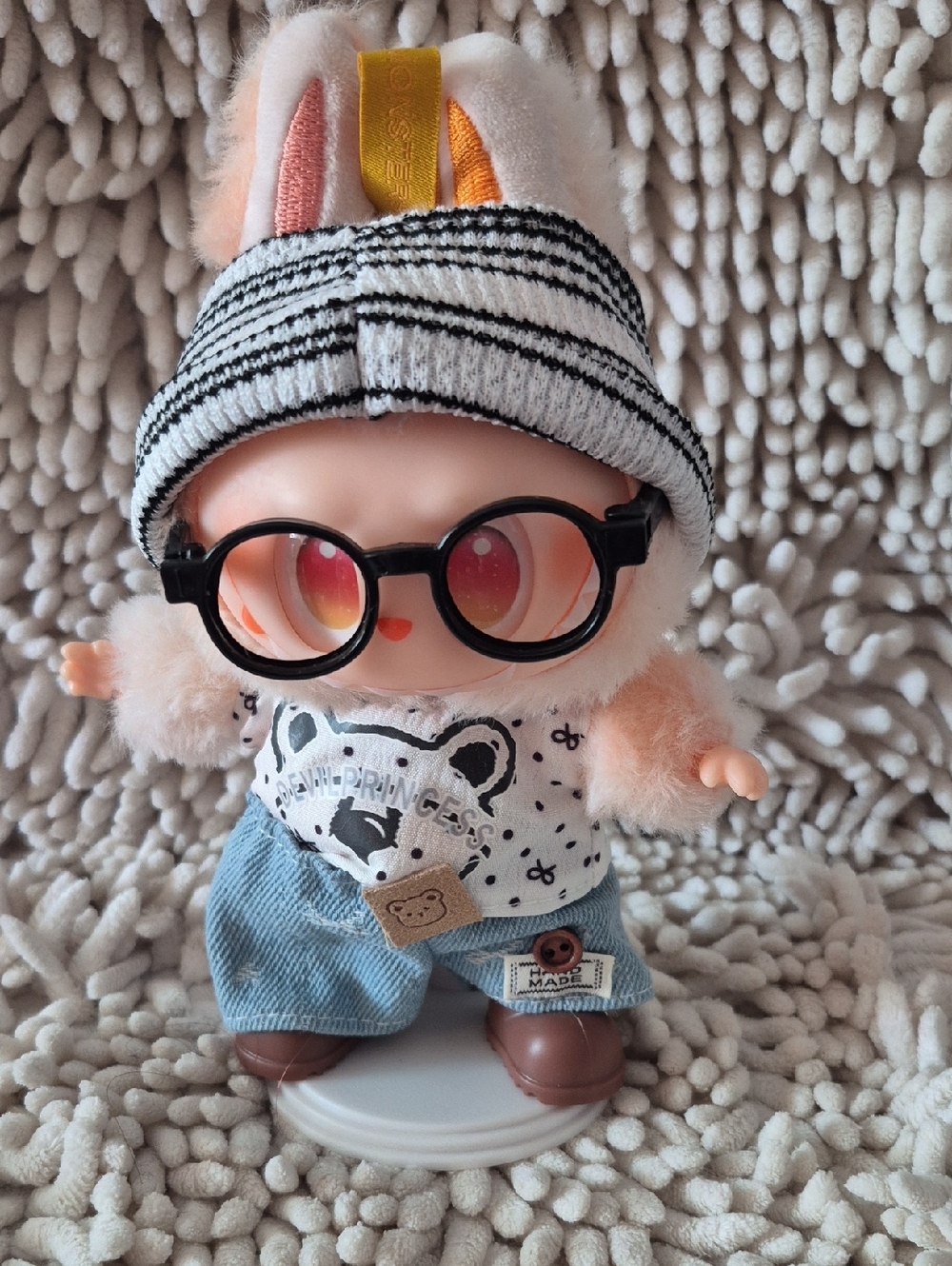 Denim Labubu Outfit With Accessories